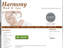 Tablet Screenshot of harmonyhudospa.com